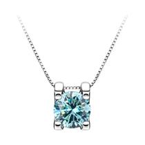 Colar Feminino com Pingente de Moissanita 1ct - Prata 925 - Para Casamento e Festas Colar Feminino com Pingente de Moissanita 1ct - Prata 925 - Para Casamento e Festas