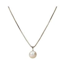Colar Feminino Com Pingente De Pérola Imitada Em Prata E Ouro, Simples E Elegante, Redondo, Para Uso Colar Feminino Com Pingente De Pérola Imitada Em Prata E Ouro, Simples E Elegante, Redondo, Para Uso
