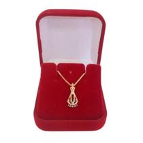 Colar feminino com santa nossa senhora aparecida folheado Colar feminino com santa nossa senhora aparecida folheado