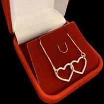 Colar Feminino Corações Entrelaçados