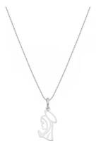Colar Feminino Cordão Nossa Senhora Aparecida Prata 925