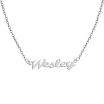 Colar Feminino corrente de nomes de wesley em aço inox prata prateada Dourado Não escurece Colar Feminino corrente de nomes de wesley em aço inox prata prateada Dourado Não escurece