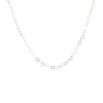 Colar Feminino Corrente Elo de Coração Prata 925