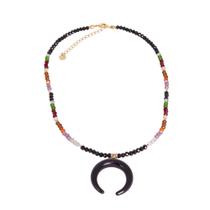 Colar Feminino Crescent Black Dourado Gipsy Soul Colar Feminino Crescent Black Dourado Gipsy Soul
