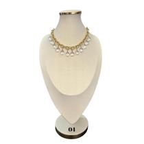 Colar feminino cristais transparente tendencia maxi luxo Colar feminino cristais transparente tendencia maxi luxo