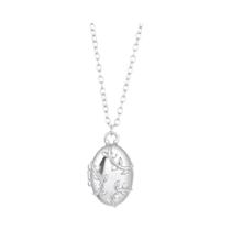 Colar Feminino De Aço Inoxidável À Prova d'Água Com Pingente Oval De Zircônia E Porta-Retrato - Joia Colar Feminino De Aço Inoxidável À Prova d'Água Com Pingente Oval De Zircônia E Porta-Retrato - Joia