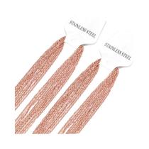 Colar Feminino De Aço Inoxidável Elo Rolo Cubano Em Formato O 2mm 1mm 10 Peças/Lote Joias DIY