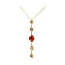 Colar Feminino De Aço Inoxidável Em Forma De Y Com Pingente De Zircônia Colorida, Acessório De Festa Colar Feminino De Aço Inoxidável Em Forma De Y Com Pingente De Zircônia Colorida, Acessório De Festa