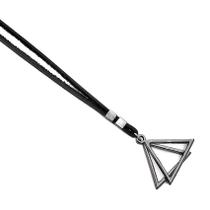 Colar Feminino De Couro Triangulo Choker