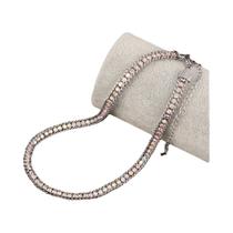 Colar Feminino De Luxo Em Aço Inoxidável 316L Com Corrente Tennis E Zircônia Colorida - Joia Choker