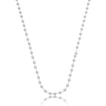 Colar Feminino de Pérolas Gargantilha Prata Cordão Elegante