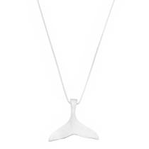 Colar feminino de prata 925 com pingente cauda de sereia