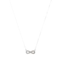 Colar Feminino De Prata 925 Símbolo Do Infinito Cravejado