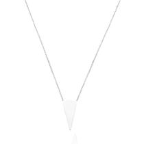 Colar Feminino De Prata 925 Veneziana Com Pingente Triangular