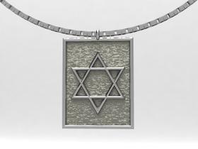 Colar Feminino De Prata Duplo Estrela De Davi E Hamsa