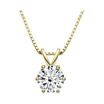 Colar Feminino De Prata Esterlina 925 Com Pingente De Moissanite E Diamante 1ct Presente Para