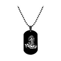 Colar Feminino de Titânio Preto Tokisaki Kurumi - Pingente DATE A LIVE - Presente para Casais