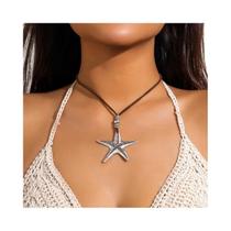 Colar Feminino De Verão Com Pingente De Estrela-do-mar, Corrente Ajustável, Acessório De Joalheria