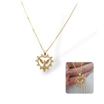 Colar Feminino Espirito Santo Banhado a Ouro 18k