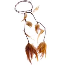 Colar Feminino Feather Dourado Áurea