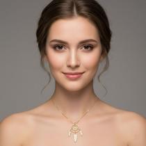 Colar Feminino Filtro dos Sonhos Ouro 18k Joia Mística com Penas Pendentes e Estilo de Luxo Chic Colar Feminino Filtro dos Sonhos Ouro 18k Joia Mística com Penas Pendentes e Estilo de Luxo Chic