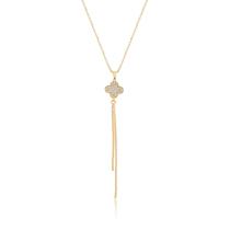Colar Feminino Gravata Alhambra Microcravejado Banhado a Ouro 18K Colar Feminino Gravata Alhambra Microcravejado Banhado a Ouro 18K