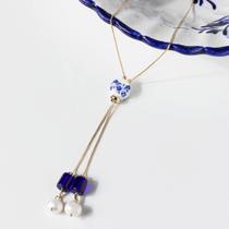 Colar Feminino Gravatinha Azul Porto