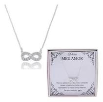 Colar Feminino Infinito Prata 925 Presente Esposa Namorada