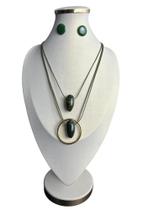 Colar feminino kit com brinco sofisticado elegante presente