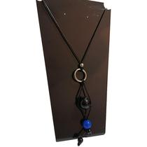 Colar Feminino Longo Azul Preto VOCÊ PODE Bijuterias Colar Feminino Longo Azul Preto VOCÊ PODE Bijuterias