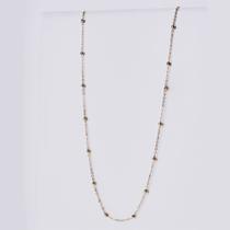 Colar Feminino Longo Bolinhas Dourado Colar Feminino Longo Bolinhas Dourado