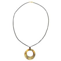 Colar Feminino Longo Resina Marmorizada