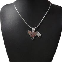 Colar Feminino Mãe de Pet Pingente Raças Corrente Semi-Jóia