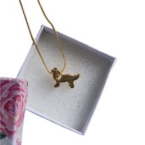 Colar Feminino Mãe de Pet Pingente Raças Corrente Semi-Jóia