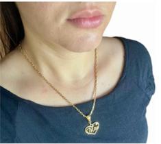 Colar Feminino Mãe Ouro 18k Folheado