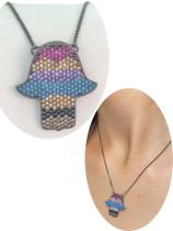 Colar Feminino Mão Turca Fatima Hamsá Cravejado Zircônia