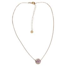 Colar Feminino Mini Pedra Ametista Gaya