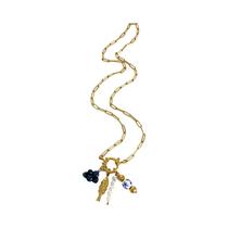 Colar Feminino Moderno Com Pingente De Pérola Imitada E Concha De Mirtilo/Ampola, Acessórios De Aço Colar Feminino Moderno Com Pingente De Pérola Imitada E Concha De Mirtilo/Ampola, Acessórios De Aço
