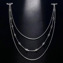 Colar Feminino Multicamadas com Strass Stonefans - Joia para Noivas e Festas