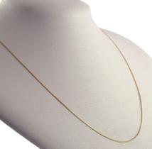 Colar Feminino Ouro 18k 750 Corrente Grumet Fina 1.2 70 Cm Amarelo