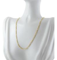 Colar Feminino Ouro 18k 750 Grumet 3x1 2.4 50 Cm Certificado