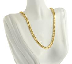 Colar Feminino Ouro 18k 750 Grumet Duplo 3.5 70 Cm Cordão