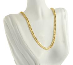Colar Feminino Ouro 18k 750 Grumet Duplo 3.5 Cordão 70 Cm A Amarelo