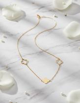 Colar Feminino Ouro 18k 750 Trevinho 45 Cm Com Redutor 40 Cm