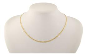 Colar Feminino Ouro 18k Grumet Diamantada 2.8 45 Cm Maciça