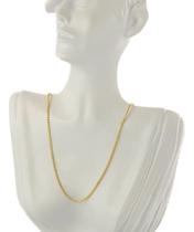 Colar Feminino Ouro 18k Veneziana 4 Diamantada 70 Cm Maciça Amarelo