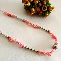 Colar feminino Pedra Natural Rosa