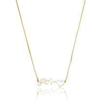 Colar Feminino Pingente de Bicicleta, Coração e Batimentos - Banhado a Ouro 18k Colar Feminino Pingente de Bicicleta, Coração e Batimentos - Banhado a Ouro 18k
