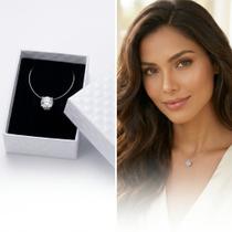 Colar Feminino Ponto Luz Prata 925 8mm Fio Invisível Flutuante + Caixa para Presente Luxuosa Perfeito Colar Feminino Ponto Luz Prata 925 8mm Fio Invisível Flutuante + Caixa para Presente Luxuosa Perfeito