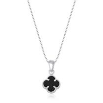 Colar Feminino Prata 925 Pingente Trevo Cravejado Colar Feminino Prata 925 Pingente Trevo Cravejado